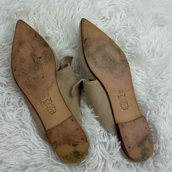 Ulla Johnson Lilo Babouche Noir Suede Knotted Pointed Toe Flats - Picture 9 of 11